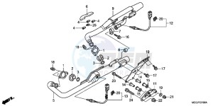 VT750CSC drawing EXHAUST MUFFLER (VT750C2B/ C2S/ CS/ C/ CA)