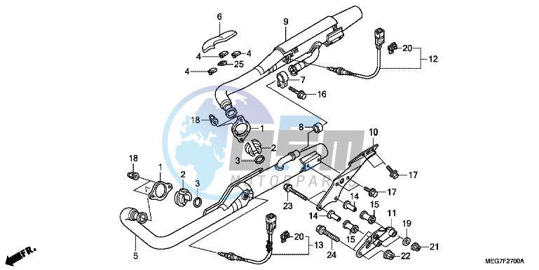 EXHAUST MUFFLER (VT750C2B/ C2S/ CS/ C/ CA)