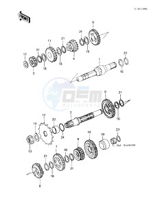 KLT 250 A [KLT250] (A2) [KLT250] drawing TRANSMISSION -- 83 A2- -