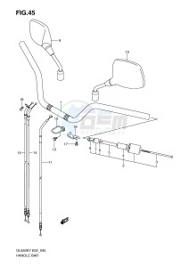 DL650 (E2) V-Strom drawing HANDLEBAR (MODEL K7 K8)