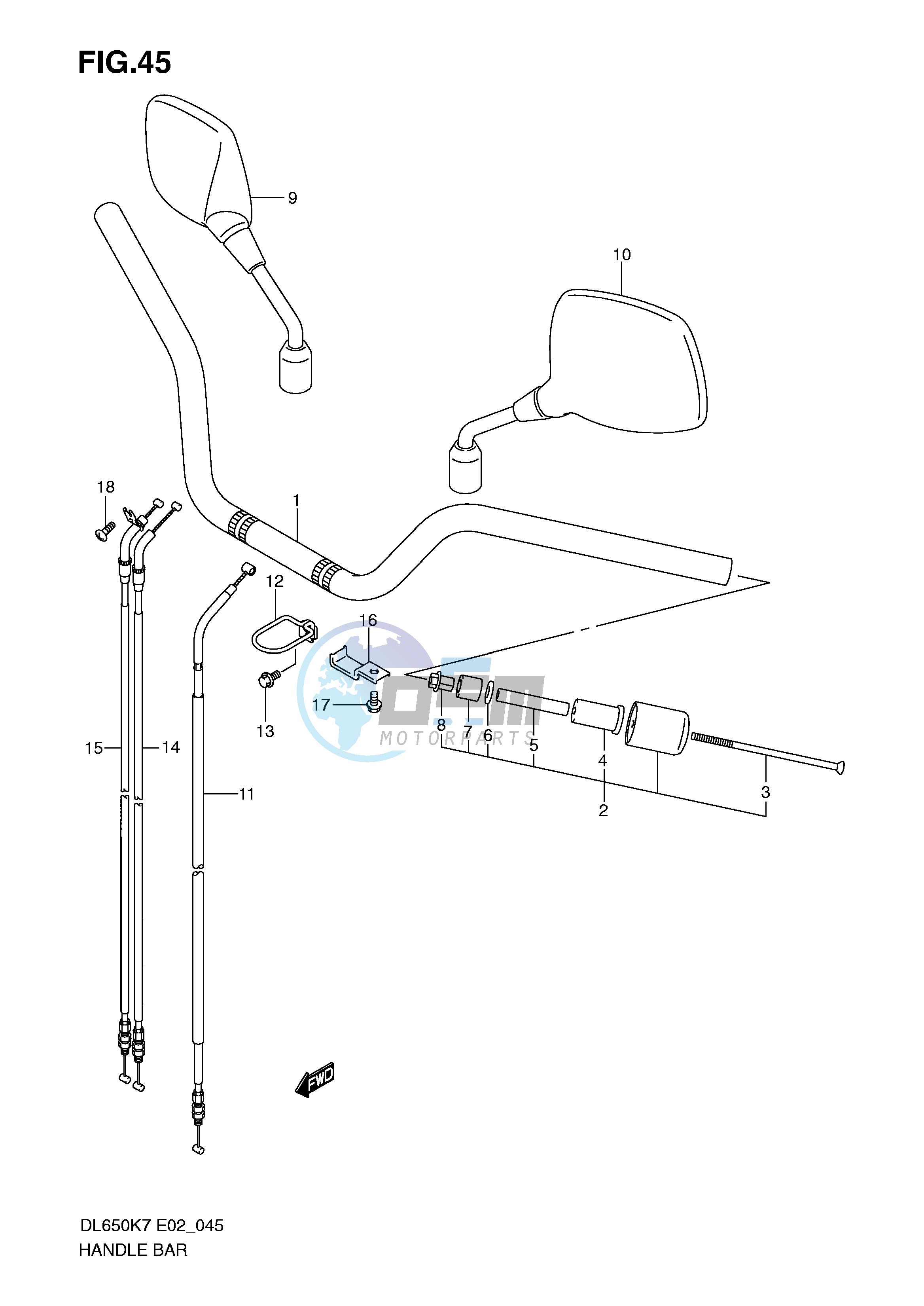 HANDLEBAR (MODEL K7 K8)