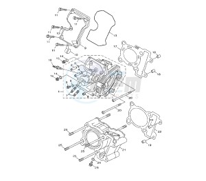 HW XENTER 125 drawing CYLINDER AND HEAD