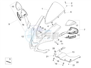 RSV4 1100 RACING FACTORY E4 ABS (APAC) drawing Front fairing