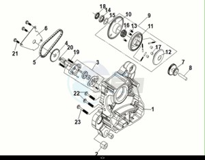 JET 14 125 LC ABS (XC12WX-EU) (E5) (M1) drawing R CRANK CASE-OIL PUMP ASSY