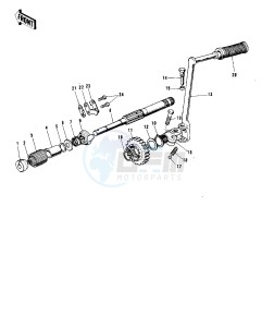 F9 A (-A) 350 drawing KICKSTARTER MECHANISM -- 72-73 F9_F9-A 350- -