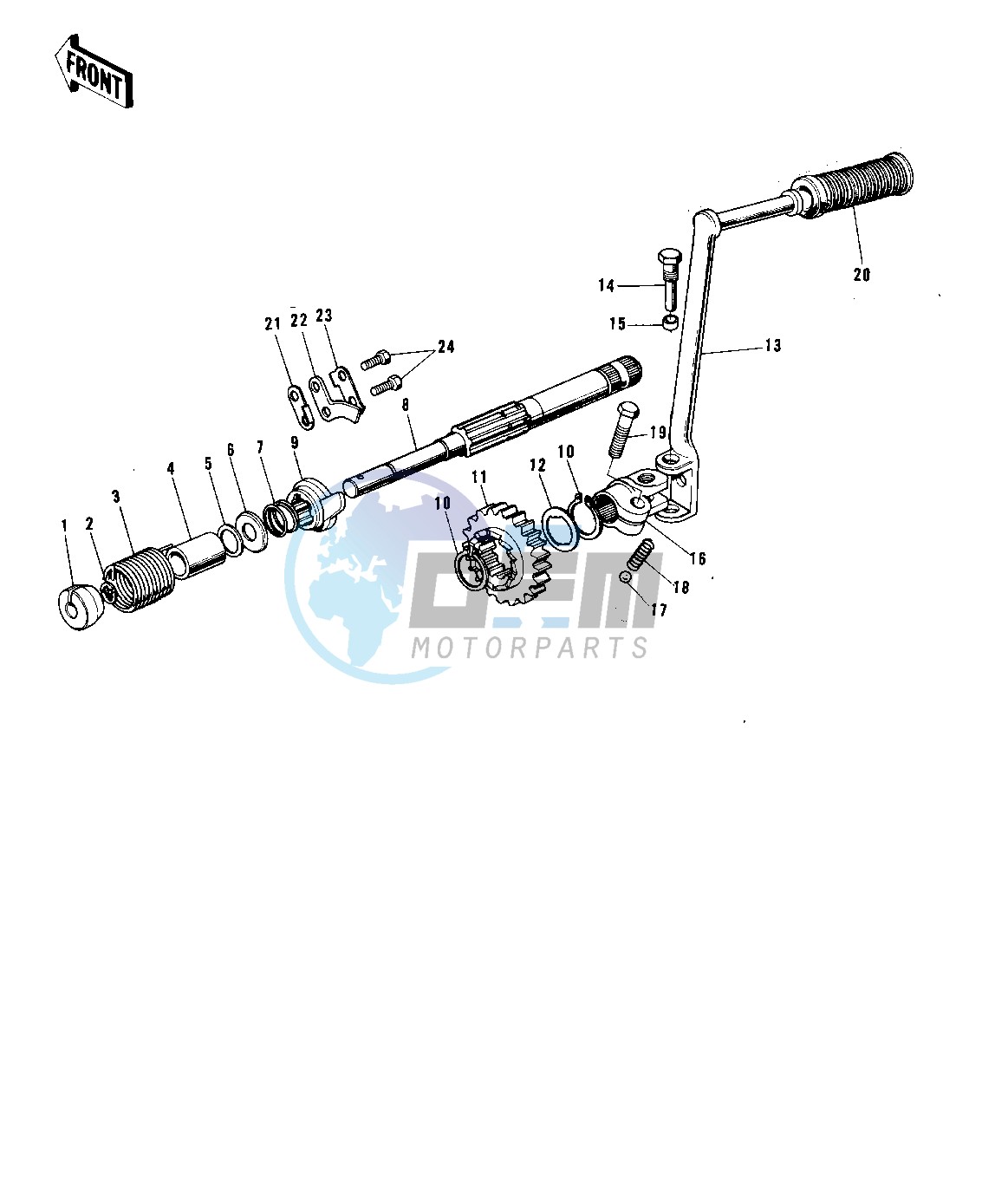 KICKSTARTER MECHANISM -- 72-73 F9_F9-A 350- -