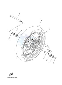 MT07 700 (1WSG) drawing FRONT WHEEL