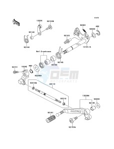 Z1000_ABS ZR1000ECF FR XX (EU ME A(FRICA) drawing Gear Change Mechanism