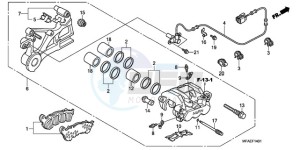 CBF1000AA France - (F / ABS CMF) drawing REAR BRAKE CALIPER (CBF1000A/T/S)