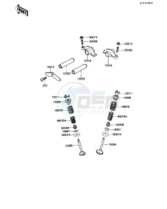 KZ 250 W [LTD BELT] (W1) [LTD BELT] drawing ROCKER ARMS_VALVES