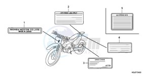 CRF100F9 Europe Direct - (ED / CMF) drawing CAUTION LABEL