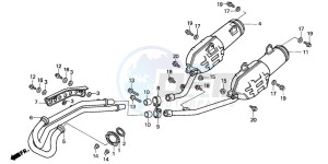 NX650 500 DOMINATOR drawing EXHAUST MUFFLER