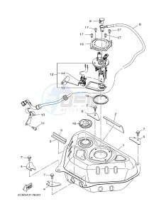 MW125A TRICITY 125 ABS (2CM2 2CMC) drawing FUEL TANK