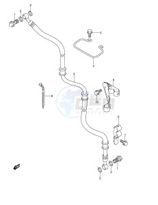 AN250 (E2) Burgman drawing FRONT BRAKE HOSE (MODEL K4 K5 K6)