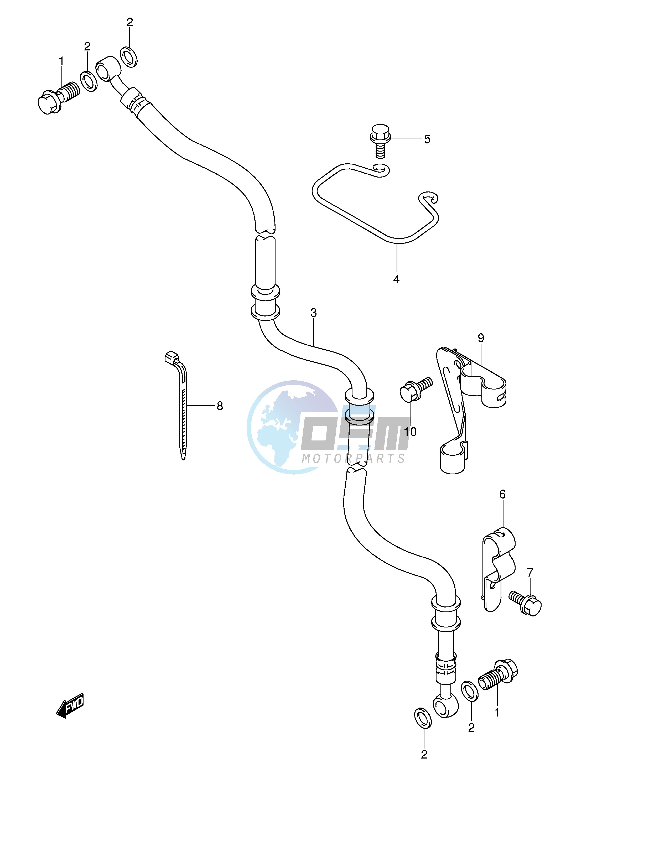 FRONT BRAKE HOSE (MODEL K4 K5 K6)