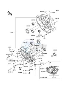 KLX250 KLX250S9F GB XX (EU ME A(FRICA) drawing Crankcase