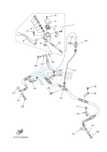 YFM450FWAD YFM45FGPB GRIZZLY 450 EPS (1CTC 1CTD 1CTE) drawing FRONT MASTER CYLINDER