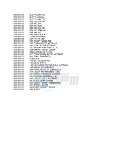 GN125 (E2) drawing * COLOR CHART *