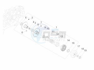 Beverly 300 ie ABS E4 (EMEA) drawing Driven pulley