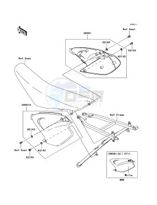 KX250 KX250R7F EU drawing Side Covers