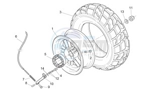 Rally 50 Air drawing Rear Wheel