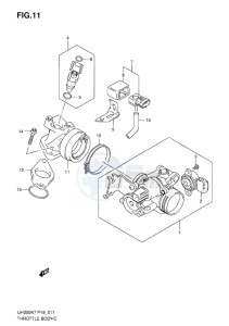 UH200G BURGMAN EU drawing THROTTLE BODY