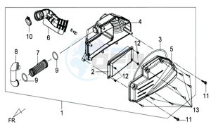 JOYRIDE 125 drawing AIRFILTER