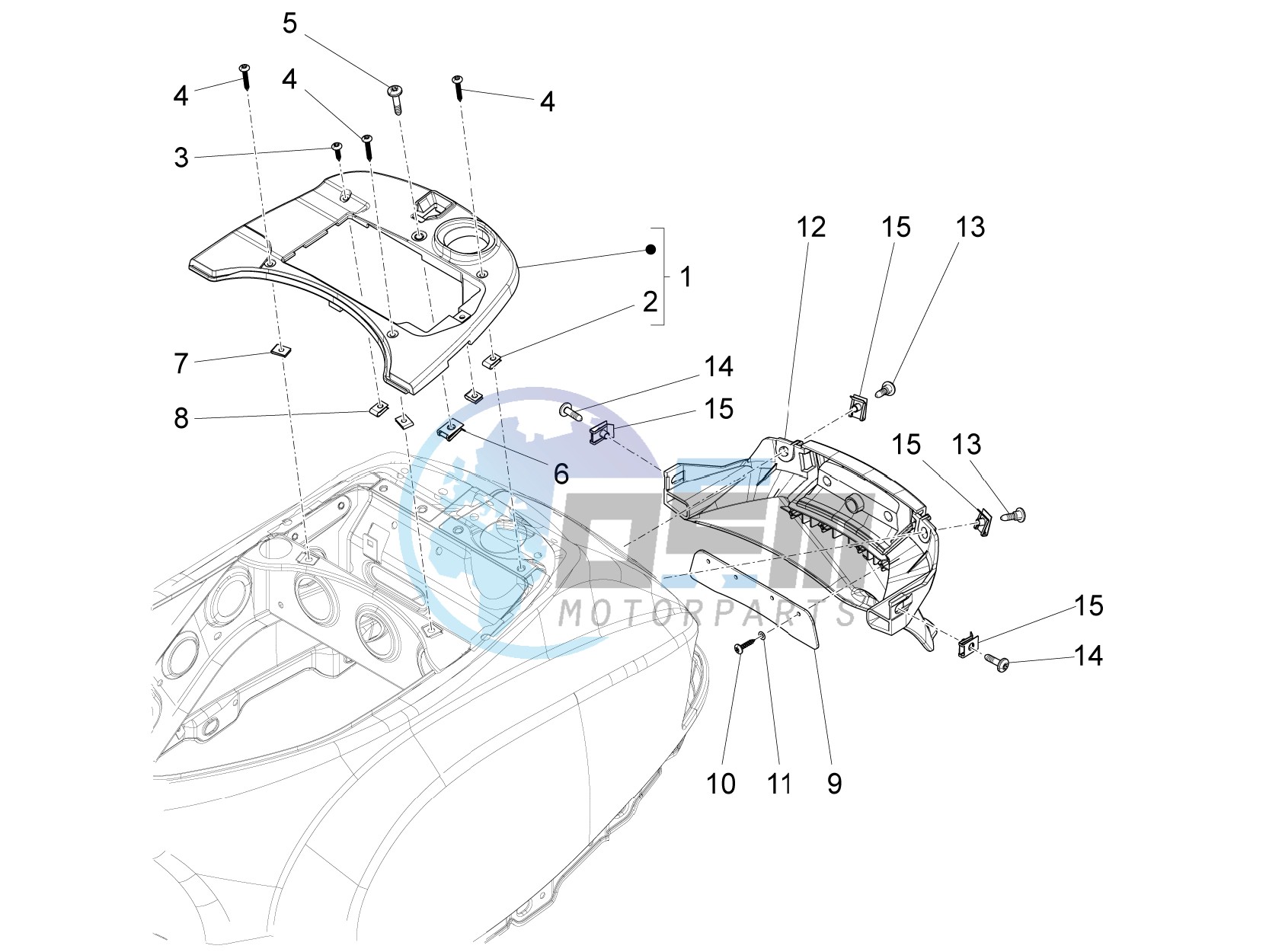 Rear cover - Splash guard