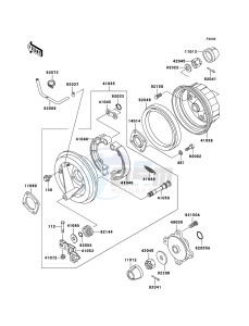 KLF300 4x4 KLF300-C17 EU GB drawing Rear Hub