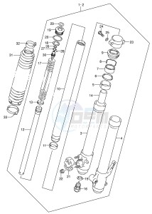 DR-Z250 (E3-E28) drawing FRONT DAMPER