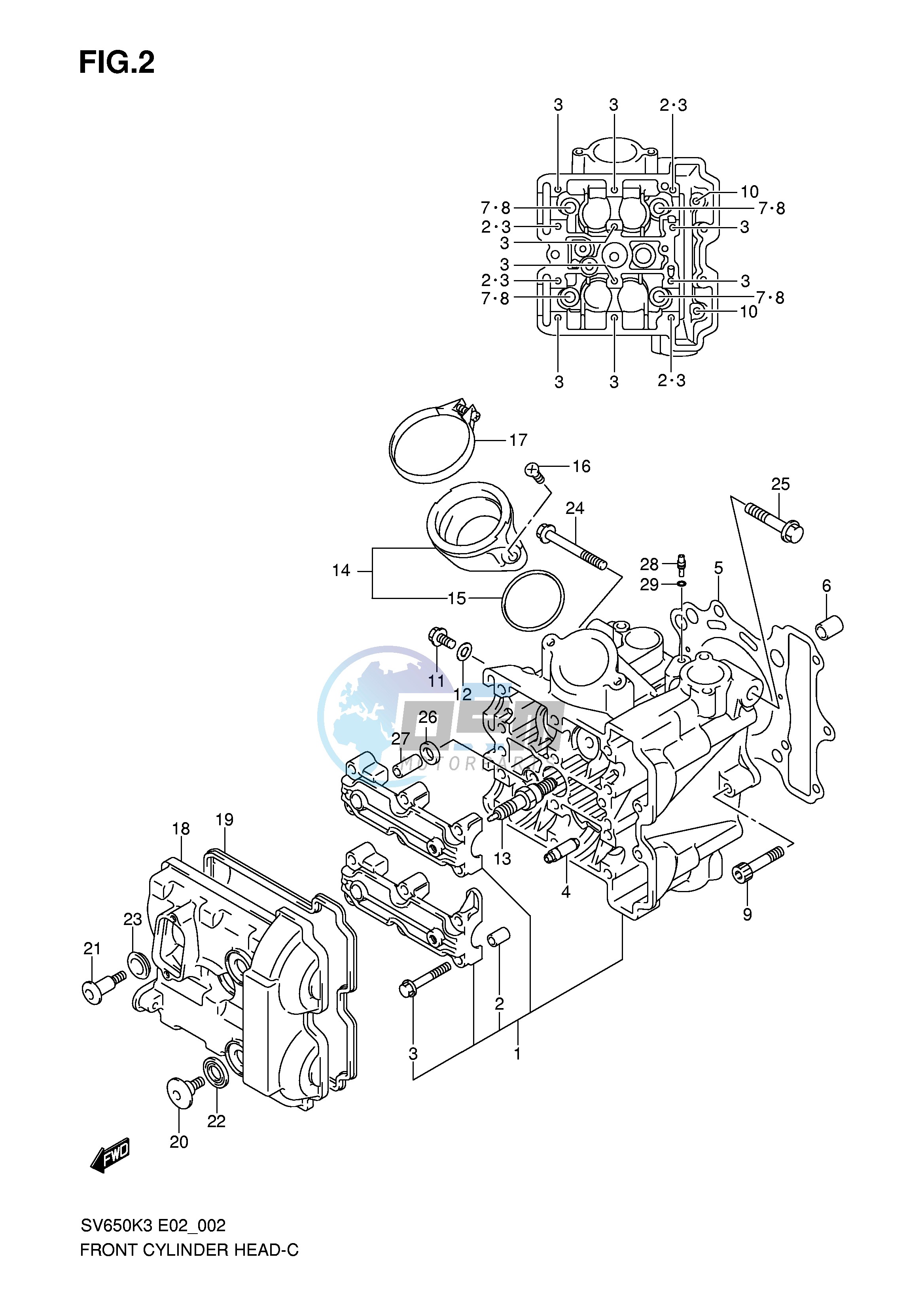 FRONT CYLINDER HEAD (MODEL K3 K4 K5 K6)