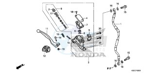 CRF150RE CRF150R Europe Direct - (ED) drawing FR. BRAKE MASTER CYLINDER