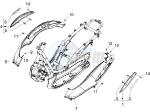 Beverly 500 2005-2006 drawing Side cover - Spoiler