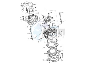 WR F 400 drawing CYLINDER HEAD