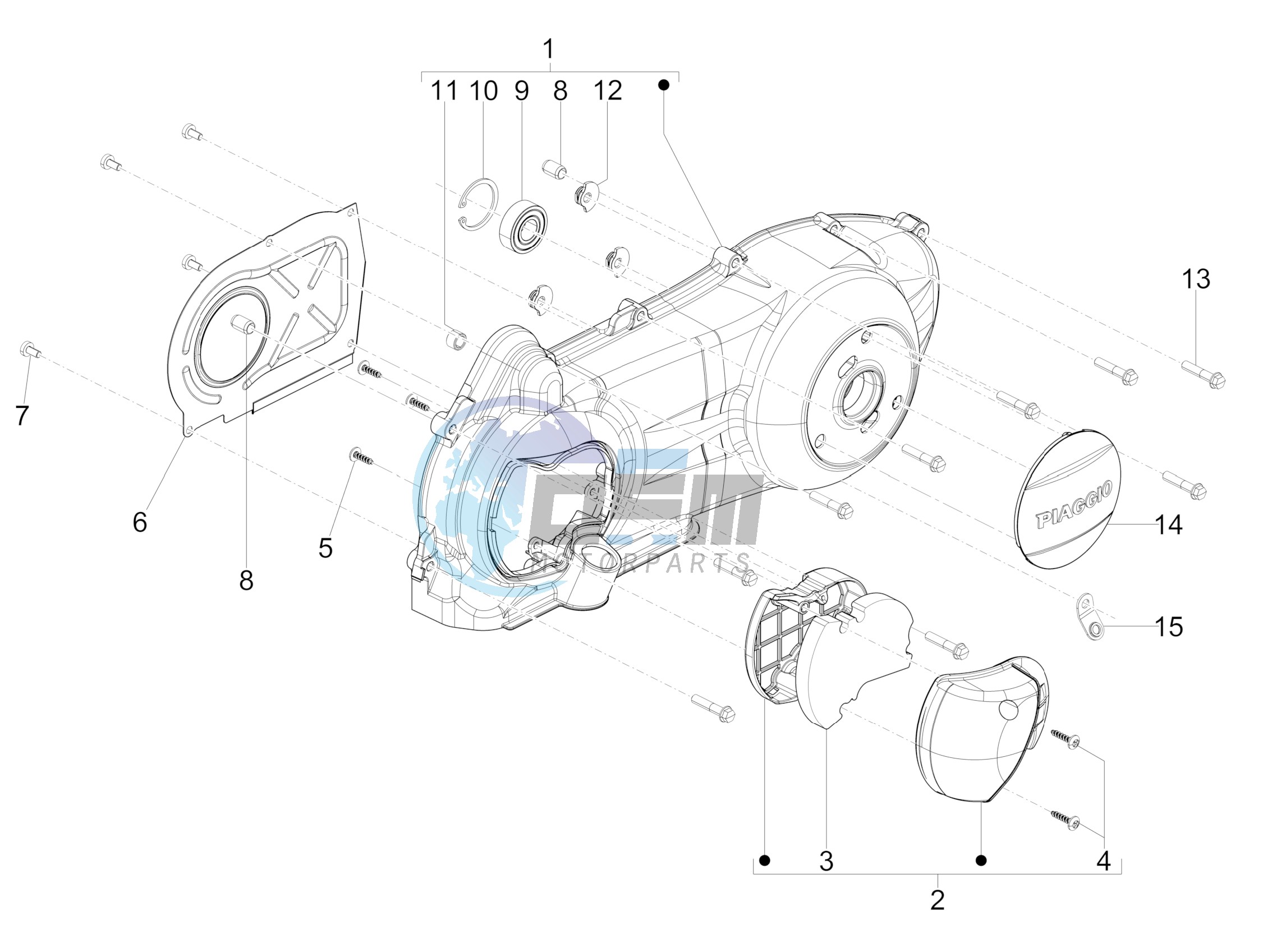 Crankcase cover - Crankcase cooling