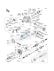 KAF 620 M [MULE 4010 4X4] (M9F) M9F drawing DRIVE SHAFT-FRONT