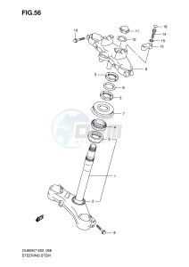 DL650 (E2) V-Strom drawing STEERING STEM