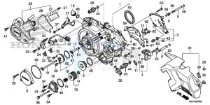 VFR1200XD Europe Direct - (ED) drawing RIGHT CRANKCASE COVER (VFR1200XD/XDA/XDS)