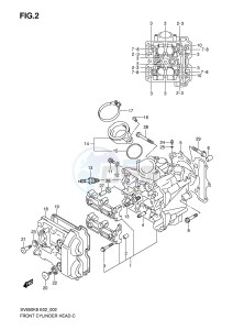 SV650S (E2) drawing FRONT CYLINDER HEAD