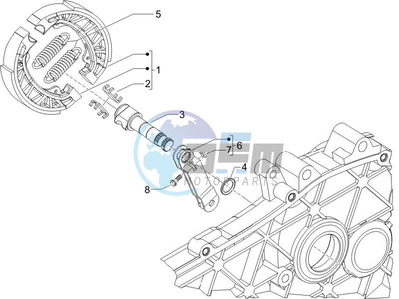 Rear brake - Brake jaw