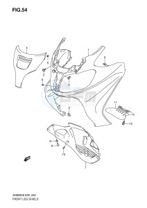 AN650 (E2) Burgman drawing FRONT LEG SHIELD (AN650K6 K7)