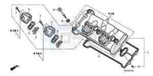 CB600FA3A UK - (E / ABS MKH ST) drawing CYLINDER HEAD COVER