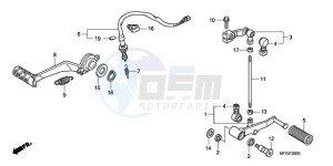 CB600FA UK - (E / MKH) drawing PEDAL