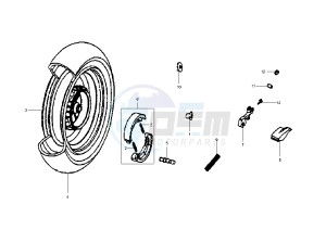 EURO MX - 125 cc drawing REAR WHEEL