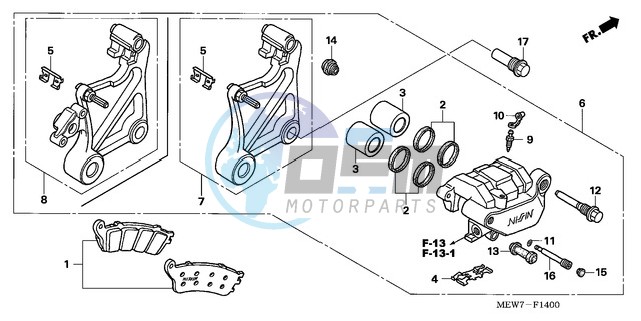 REAR BRAKE CALIPER