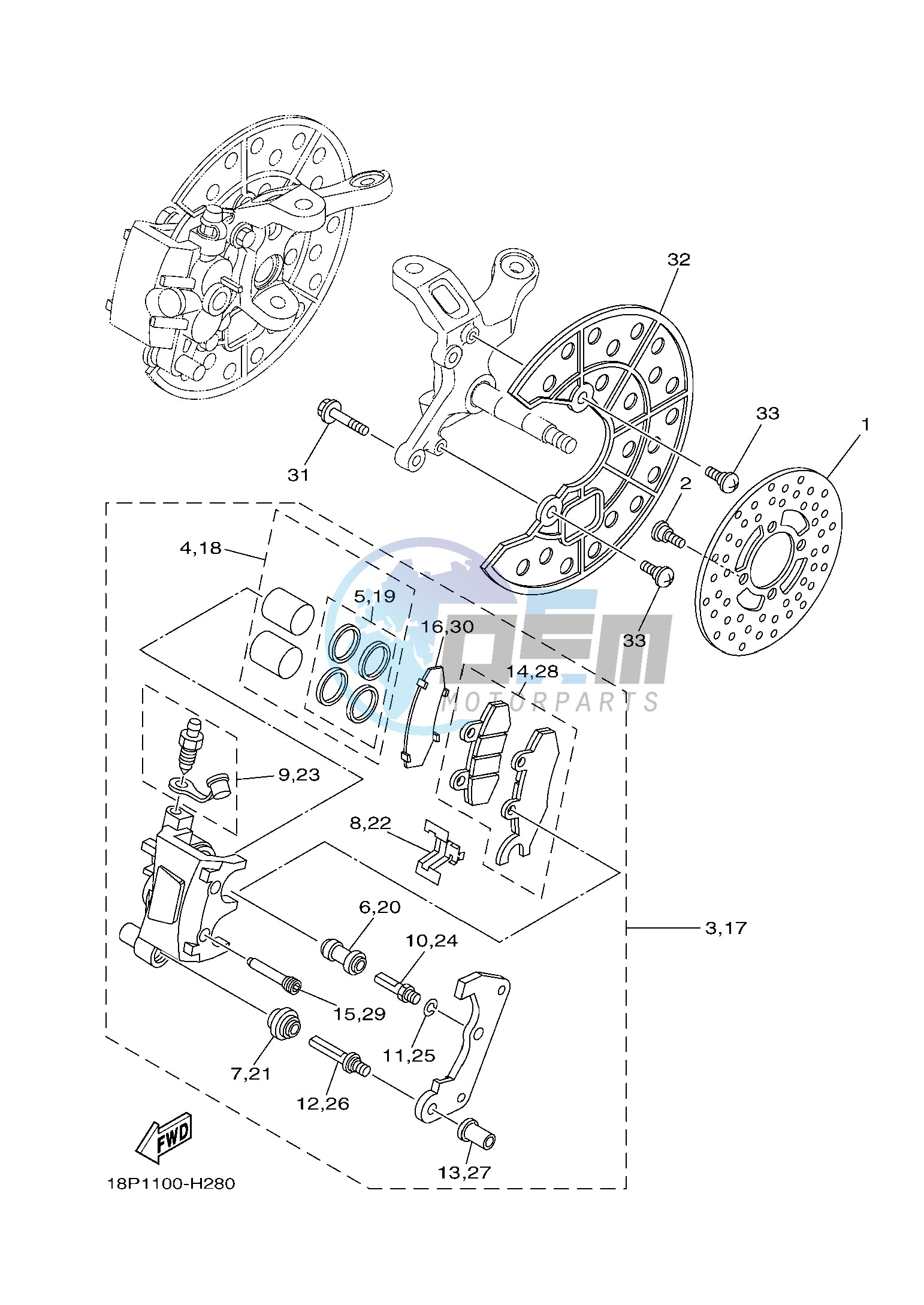 FRONT BRAKE CALIPER