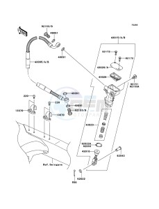 KLX450R KLX450A9F EU drawing Rear Master Cylinder