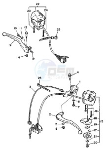 XV VIRAGO 250 drawing HANDLE SWITCH -LEVER