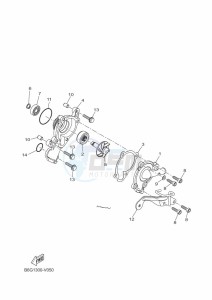 XSR125 LEGACY MTM125-C (BLA1) drawing WATER PUMP