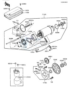 ZX 750 A [GPZ 750] (A1-A2) [GPZ 750] drawing STARTER MOTOR_STARTER CLUTCH